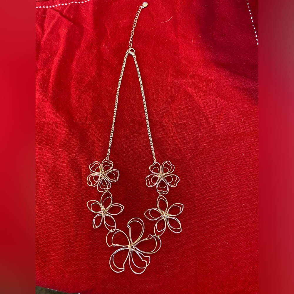 C1946 Three-Dimensional Wire Statement Necklace O… - image 2